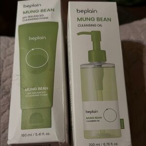 Mung Bean Cleansing Foam and Oil Set - Green